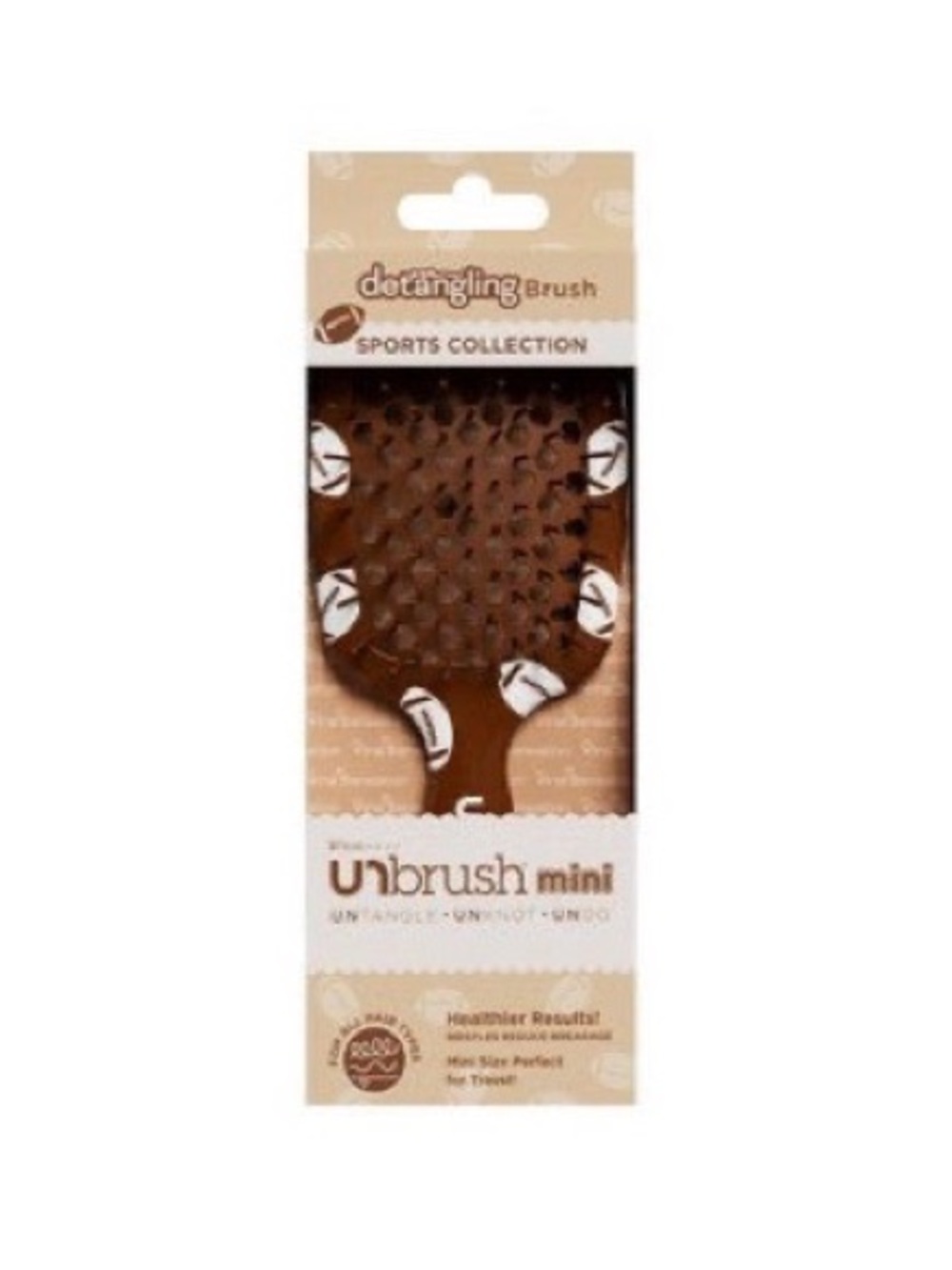 FHI Heat- UNbrush Mini Detangling Brush, Sports Collection-Football, NEW!